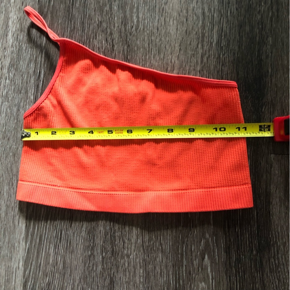Nikibiki Orange Ribbed One Shoulder Crop Top Camisole - Picture 2 of 4